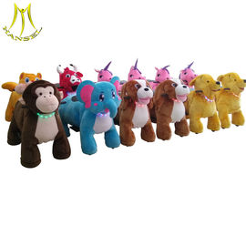 Hansel 2018 electric plush motorized riding animals toys for mall proveedor