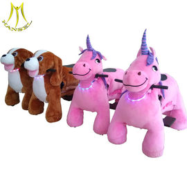 Hansel indoor kiddie ride on horse plush toy for amusement park proveedor