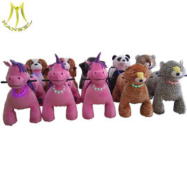Hansel battery operated lovely plush coin operated electric animal ride proveedor