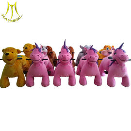 Hansel wholesale amusement kids plush motorized riding animals in shopping mall proveedor