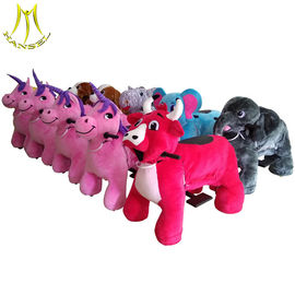 Hansel wholesale amusement kids plush motorized riding animals in shopping mall proveedor