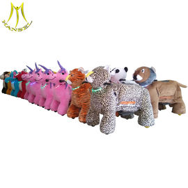 Hansel coin operated electric ride on animals motorized plush animal ride proveedor