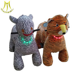 Hansel 2018 new design coin operated plush motorized animals moving horse proveedor