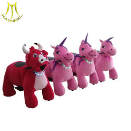 Hansel hot selling coin animals panda scooter plush rideable motorized animals proveedor