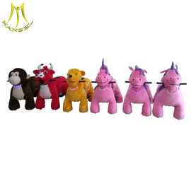 Hansel four wheel battery powered plush animal with light  kids electric rides for sale proveedor