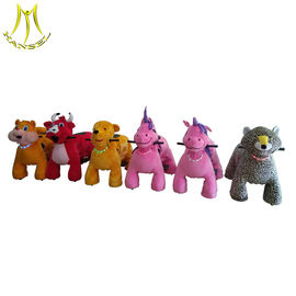 Hansel four wheel battery powered plush animal with light  kids electric rides for sale proveedor