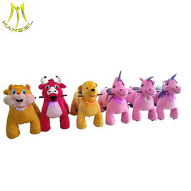 Hansel four wheel battery powered plush animal with light  kids electric rides for sale proveedor