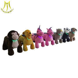 Hansel  coin operated plush outdoor ride walking animals for shopping mall proveedor