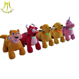 Hansel wholesale electric plush animal scooter with musical and led light proveedor