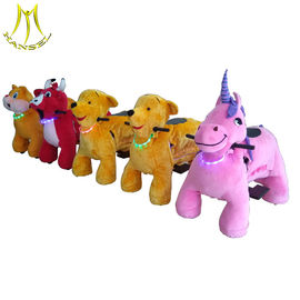 Hansel wholesale electric plush animal scooter with musical and led light proveedor