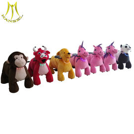 Hansel chilldren pedal car motorized animal walking plush ride for sale proveedor