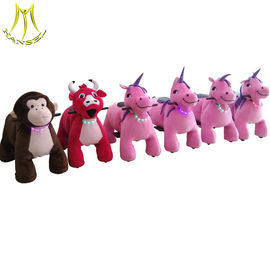 Hansel amusement playground electric animal battery motorized plush ride proveedor