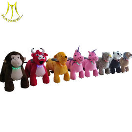Hansel children amusement park rides motorized plush riding animals proveedor