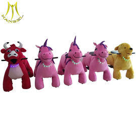 Hansel children amusement park rides motorized plush riding animals proveedor