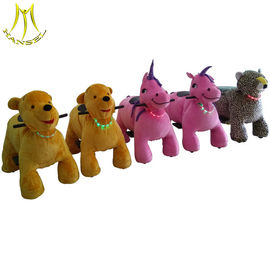 Hansel Guangzhou safari toy electric motorized plush riding animals for kids proveedor
