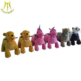 Hansel amusement park rides coin operated kiddie ride on plush animals proveedor