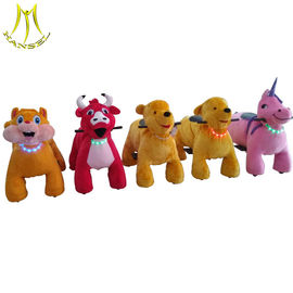 Hansel theme parks kiddie games ride on stuffed electric animal scooter proveedor
