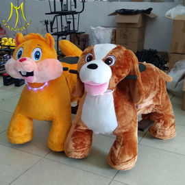 Hansel high quality battery operated 4 wheels scooter motorized plush riding animals with batttery indicator proveedor