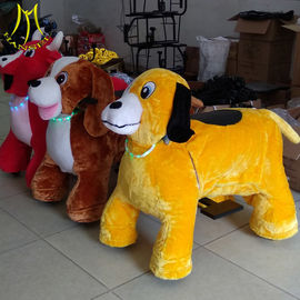 Hansel coin operated plush outdoor ride walking animals for shopping mall proveedor