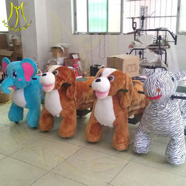 Hansel amusement animal battery powered motorized plush ride for kids proveedor