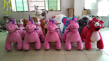 Hansel Hot selling shopping mall electric mountable animal plush ride proveedor