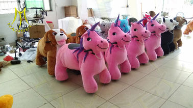 Hansel Hot selling shopping mall electric mountable animal plush ride proveedor
