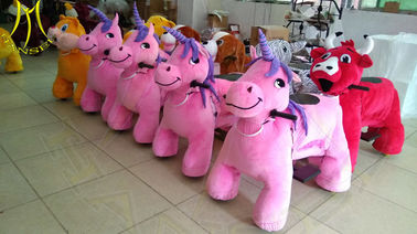 Hansel amusement park indoor stuffed coin operated children ride on animal proveedor