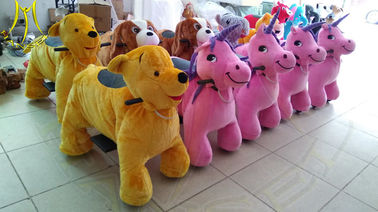 Hansel amusement park indoor stuffed coin operated children ride on animal proveedor