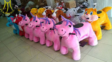 Hansel amusement park indoor stuffed coin operated children ride on animal proveedor