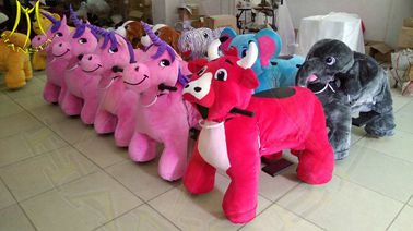 Hansel amusement park indoor stuffed coin operated children ride on animal proveedor
