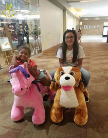 Hansel Bearing capacity 150 KG carnival plush toy unicorn zoo riders for mall rideable animal proveedor