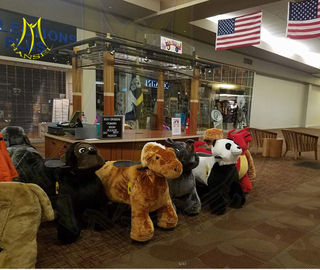 Hansel Bearing capacity 150 KG carnival plush toy unicorn zoo riders for mall rideable animal proveedor
