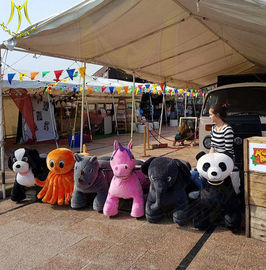 Hansel amusement park games stuffed indoor zoo animals kiddie ride for sale proveedor