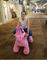 Hansel  kids plush motorized animals walking unicorn scooter rides for park animals proveedor