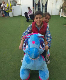 Hansel outdoor playground walking coin operated motorized plush riding animals proveedor