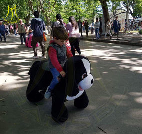 Hansel amusement park motorized plush animal plush unicorn electric scooter proveedor