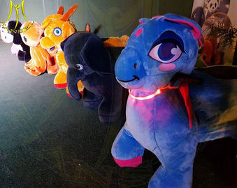 Hansel amusement park motorized plush animal plush unicorn electric scooter proveedor