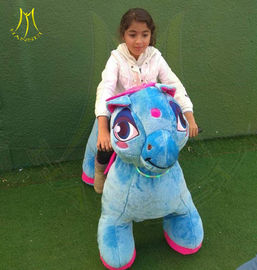 Hansel funfair plush animal toy car electric outdoor kids ride on plush animal proveedor