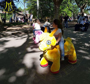Hansel children electric plush battery operated zoo animal toy rides for sale proveedor