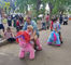 Hansel amusement park happy rides on animal motorized plush riding animals proveedor