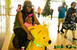 Hansel popular plush stuffed animal bike ride electric ride on toy unicorn in mall proveedor