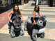 Hansel children toys car  stuffed kids ride on car plush animal toy for shopping mall proveedor