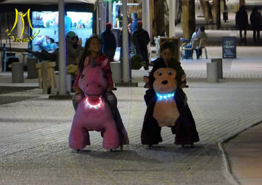 Hansel amusement park outdoor electric mountable animal plush ride proveedor