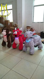 Hansel hot-selling plush coins zippy electric rides electric animal toy car for plaza proveedor