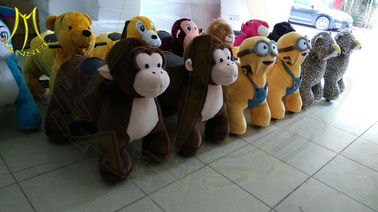 Hansel wholesale indoor playground plush electronic kid riding animals proveedor
