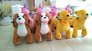 Hansel childern coin operated  motorized animal scooter animal plush ride for mall proveedor
