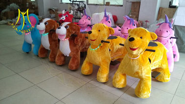 Hansel childern coin operated  motorized animal scooter animal plush ride for mall proveedor