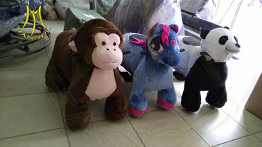 Hansel amusement park coin operated games plush electric motorized animals proveedor