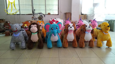 Hansel stuffed animal unicorn on wheels coin operate game machine coin kiddy ride for mall proveedor