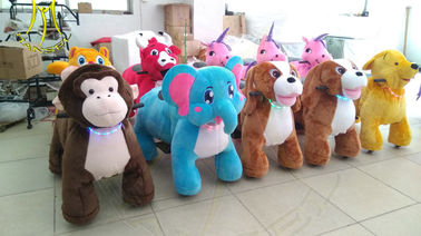 Hansel stuffed animal unicorn on wheels coin operate game machine coin kiddy ride for mall proveedor